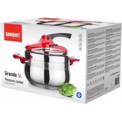 Szybkowar garnek parowy GRANDE Red 5l Banquet