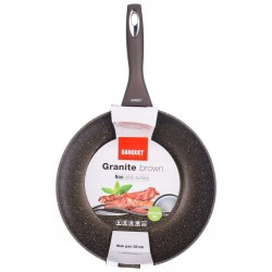 Patelnia WOK Granite Brown 28cm mineralna Banquet