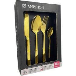 Ambition Komplet zestaw sztućców MADENI GOLD 16el