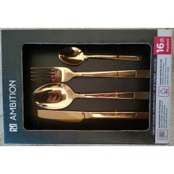 Ambition Komplet zestaw sztućców MADENI GOLD 16el