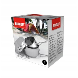 Menażka STORY LINE 3 el. turystyczna stal nierdz.