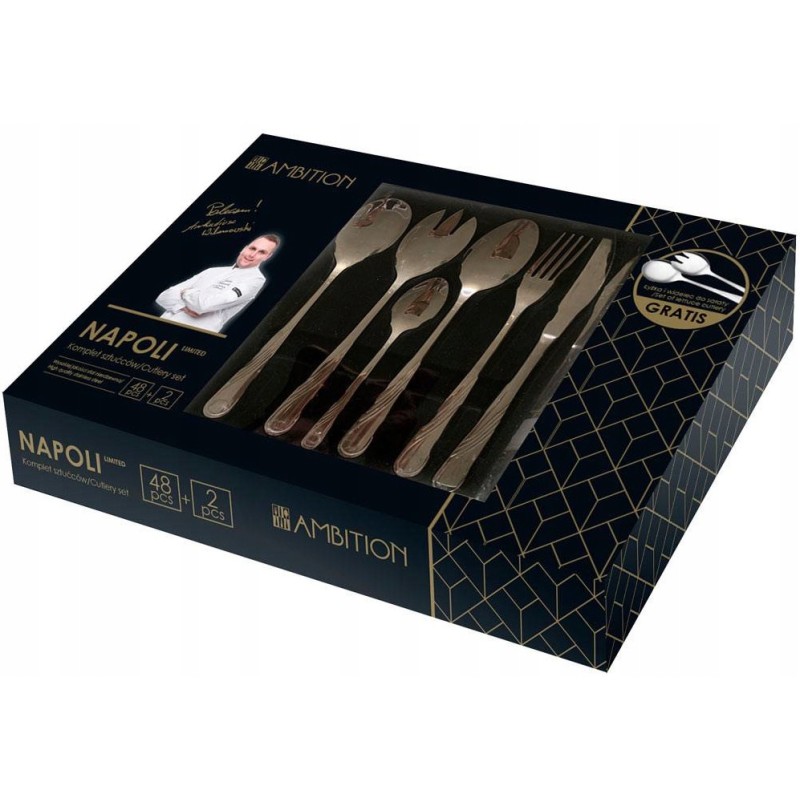 Ambition Komplet zestaw sztućców NAPOLI 50el. 12os