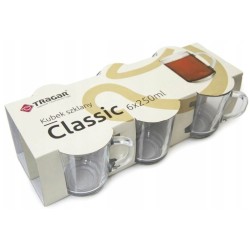 Szklanka Classic 250ml 6szt. gładkie Tragar