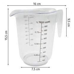 Pojemnik z miarką dzbanek miarka kuchenna 1L