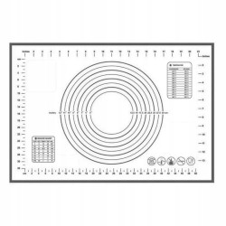 Mata kuchenna stolnica silikonowa z miarką 60x40cm