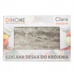 Deska szklana do krojenia 25x35cm CLARA 4mm szara