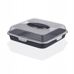 Pojemnik na ciasto pudełko kwadratowy 35cm czarny