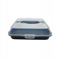 Pojemnik na ciasto pudełko kwadratowy 35cm czarny