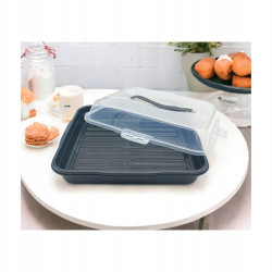 Pojemnik na ciasto pudełko kwadratowy 35cm czarny