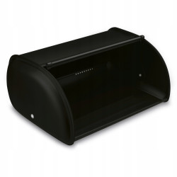 Chlebak metalowy SATINO na pieczywo matowy 35,5 x 23 x 14,5 cm Tadar CZARNY