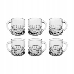 Komplet KIELISZKI DO WÓDKI z uchwytem Sevilla 25 ml mini kufle 6 szt.