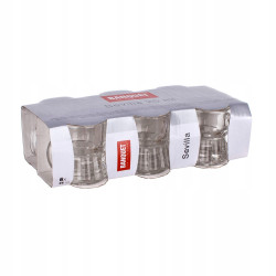 Komplet KIELISZKI DO WÓDKI z uchwytem Sevilla 25 ml mini kufle 6 szt.