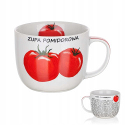 Kubek na zupę bulionówka ZUPA POMIDOROWA przepis 730ml Banquet