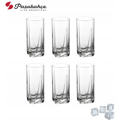 ZESTAW komplet 6 SZKLANEK LUNA 387 ml eleganckie WYSOKIE drinki PASABAHCE