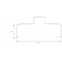 NÓŻ STRUNOWY do cięcia ciasta tortu BISZKOPTU 2 struny 31 cm metalowy