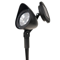 LAMPKA lampa SOLARNA ogrodowa 3 diody LED REFLEKTOR 13 x 9 x 28 cm czarna