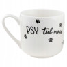 KUBEK porcelanowy DUŻY 455 ml Love Pies "PSYtul mnie" Ambition BIAŁY