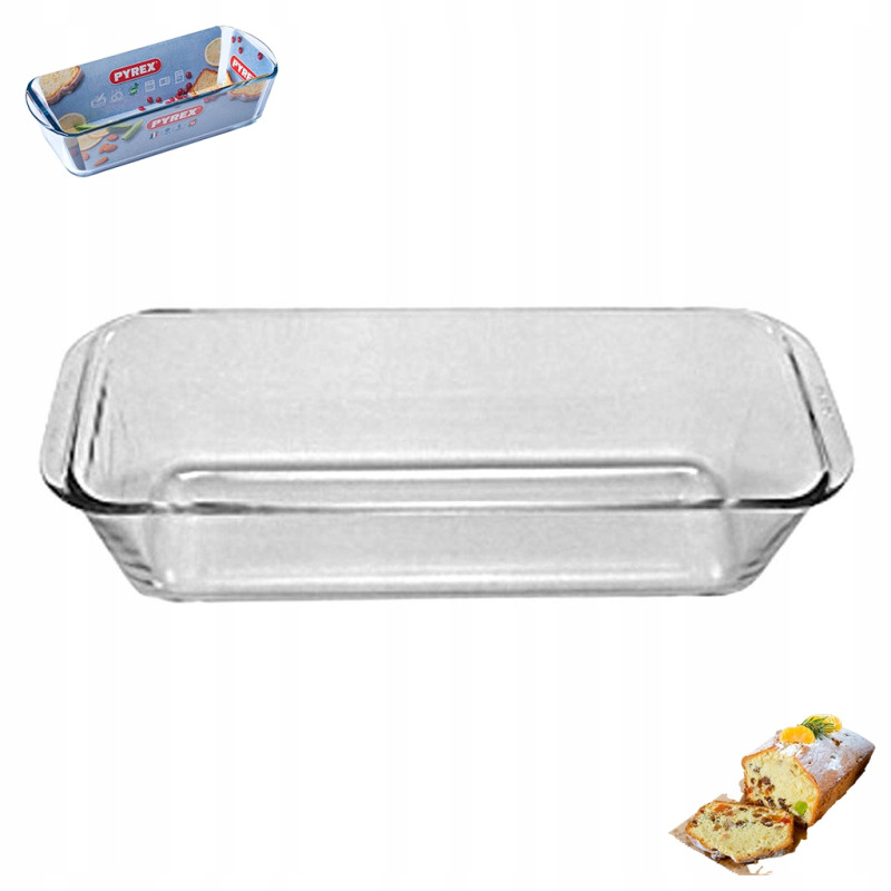 Szklana KEKSÓWKA forma ŻAROODPORNA na chleb ciasto 30 x 12 cm 1,5 l Pyrex