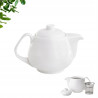 Porcelanowy DZBANEK 450 ml z ZAPARZACZEM Salsa Ambition BIAŁY