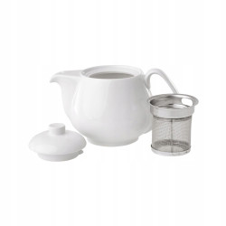 Porcelanowy DZBANEK 450 ml z ZAPARZACZEM Salsa Ambition BIAŁY