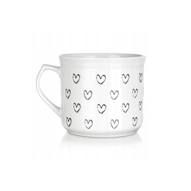 Porcelanowy KUBEK 660 ml DUŻY Big Rustical Banquet SERCA
