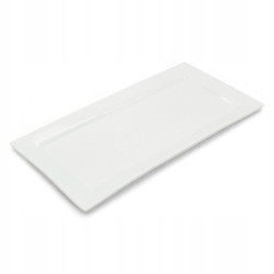Prostokątny PORCELANOWY PÓŁMISEK talerz do serwowania 36 x 18 cm BIAŁY