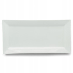 Prostokątny PORCELANOWY PÓŁMISEK talerz do serwowania 36 x 18 cm BIAŁY