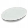 Owalny porcelanowy PÓŁMISEK talerz do serwowania podstawka 24 cm BIAŁY