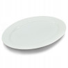 Owalny porcelanowy PÓŁMISEK talerz do serwowania podstawka 30 cm BIAŁY