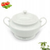 Porcelanowa WAZA NA ZUPĘ z dwoma uchwytami i POKRYWKĄ 3,3 l Tragar BIAŁA