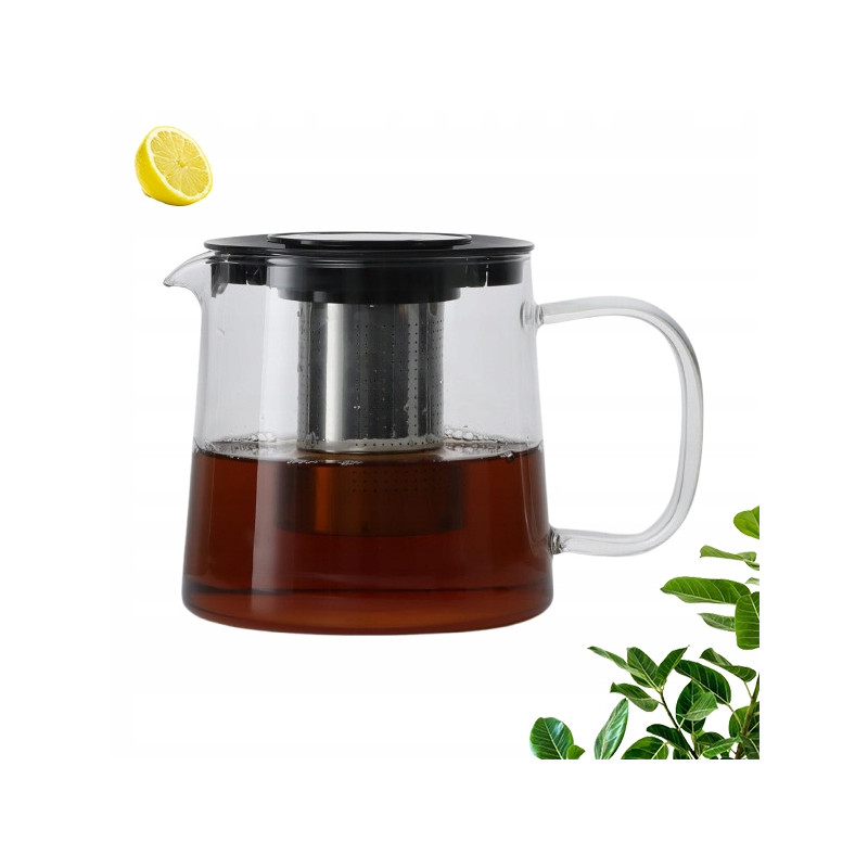 Szklany DZBANEK z ZAPARZACZEM uchwytem nalewakiem 1150ml Heat Master