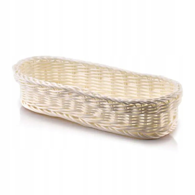 Pleciony KOSZYK NA SZTUĆCE kosz 27 x 10 x 6 cm Sino Mondex KREMOWY