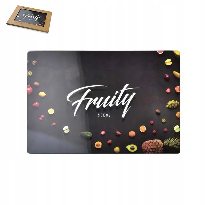 SZKLANA DESKA do krojenia prostokątna 20 x 30 cm Aria Allesken FRUITY