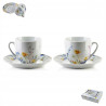 KOMPLET zestaw porcelanowych FILIŻANEK 250 ml ZE SPODKIEM 6 szt. Joy Mondex