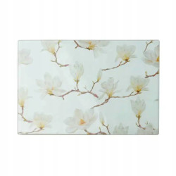 SZKLANA DESKA do krojenia prostokątna 20 x 30 cm Aria Allesken MAGNOLIA