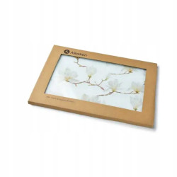 SZKLANA DESKA do krojenia prostokątna 20 x 30 cm Aria Allesken MAGNOLIA