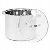 GARNEK duży STALOWY z POKRYWKĄ 26 cm 10,5 L indukcja Stockpot Topfann