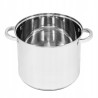 GARNEK duży STALOWY z POKRYWKĄ 26 cm 10,5 L indukcja Stockpot Topfann