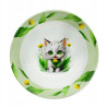 Porcelanowy KOMPLET OBIADOWY dla DZIECI 4 elementy Bella Fiore KOT