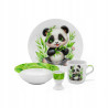 Porcelanowy KOMPLET OBIADOWY dla DZIECI 4 elementy Bella Fiore PANDA