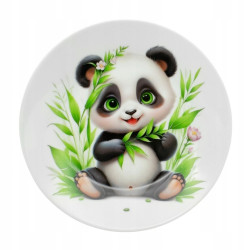 Porcelanowy KOMPLET OBIADOWY dla DZIECI 4 elementy Bella Fiore PANDA
