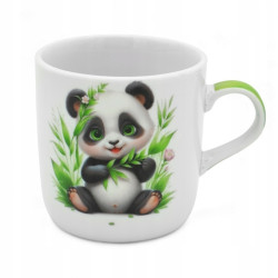 Porcelanowy KOMPLET OBIADOWY dla DZIECI 4 elementy Bella Fiore PANDA