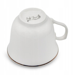 KOMPLET porcelanowych FILIŻANEK 200 ml z PODSTAWKAMI 6+6 12 el. Bella Fiore