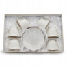 KOMPLET porcelanowych FILIŻANEK 200 ml z PODSTAWKAMI 6+6 12 el. Bella Fiore