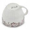 KOMPLET porcelanowych FILIŻANEK 230 ml z PODSTAWKAMI 6+6 12 el. Bella Fiore