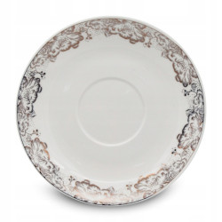 KOMPLET porcelanowych FILIŻANEK 230 ml z PODSTAWKAMI 6+6 12 el. Bella Fiore
