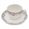 KOMPLET porcelanowych FILIŻANEK 230 ml z PODSTAWKAMI 6+6 12 el. Bella Fiore