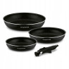 ZESTAW PATELNI Z ODPINANĄ RĄCZKĄ 20/24/28 cm Spinel Black KonigHOFFER