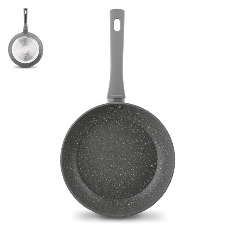 PATELNIA MARMUROWA 24 cm non-stick INDUKCJA Greys Marble KonigHOFFER szara