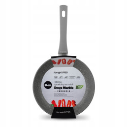 PATELNIA MARMUROWA 24 cm non-stick INDUKCJA Greys Marble KonigHOFFER szara